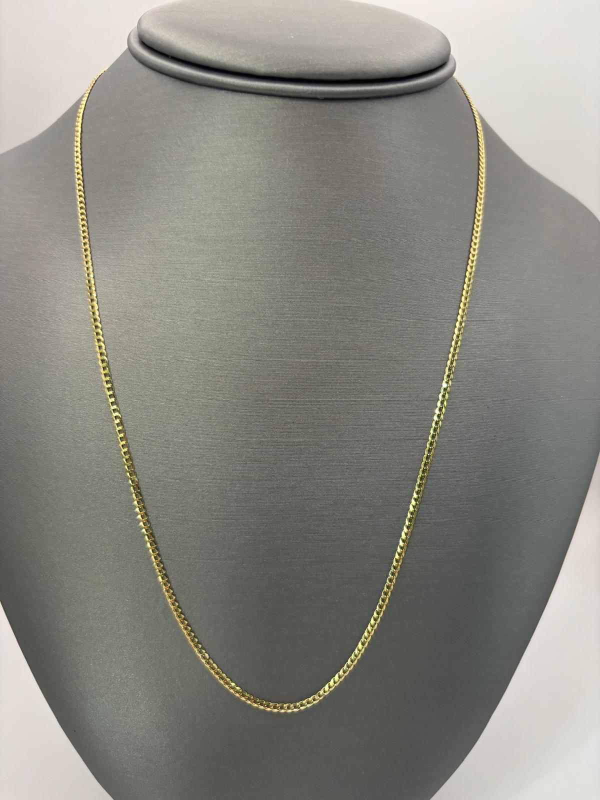 Cadena cubana italiana 10 k 2 mm 20”