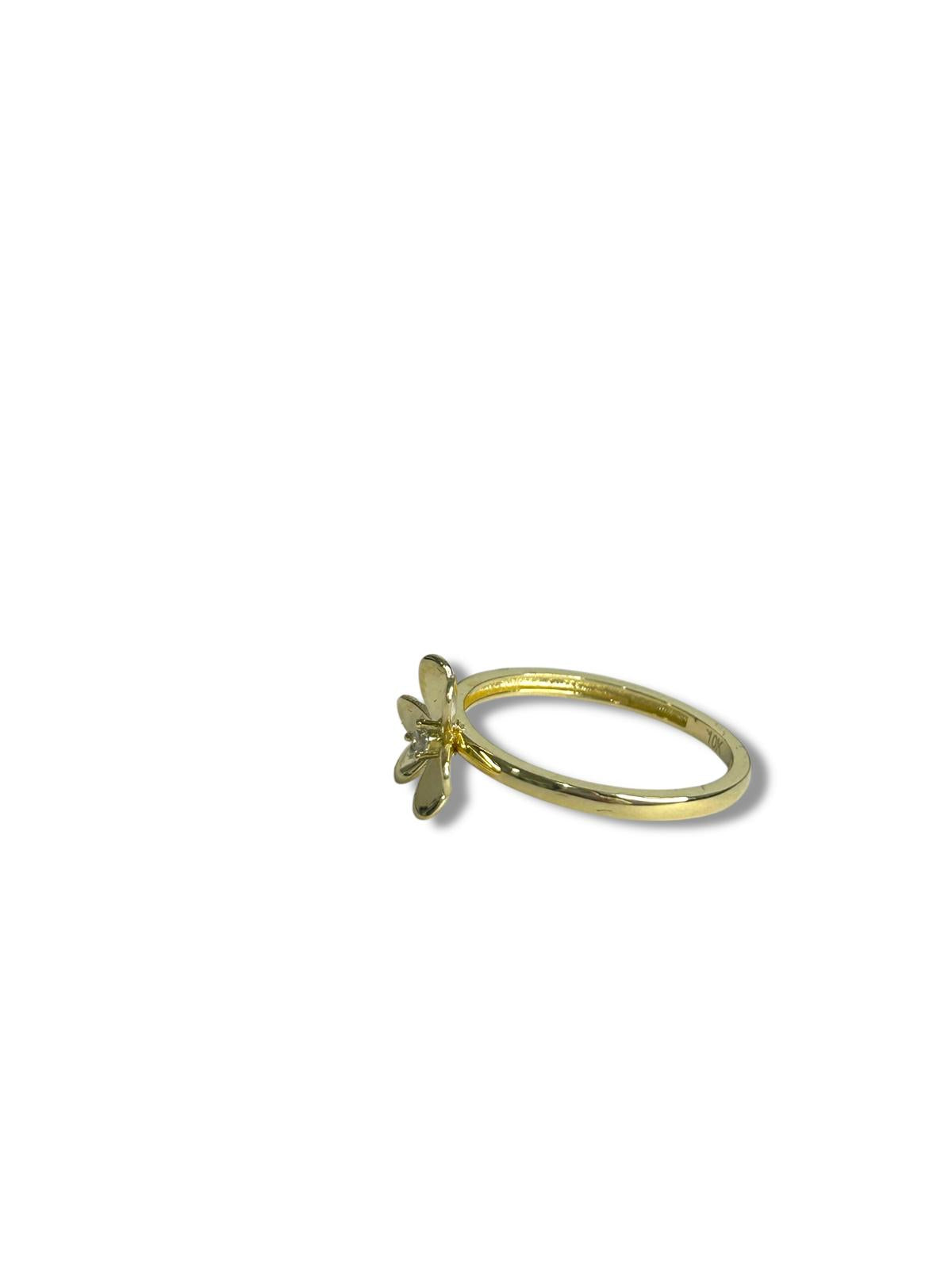 Anillo flor 10k