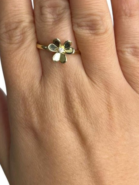 Anillo flor 10k