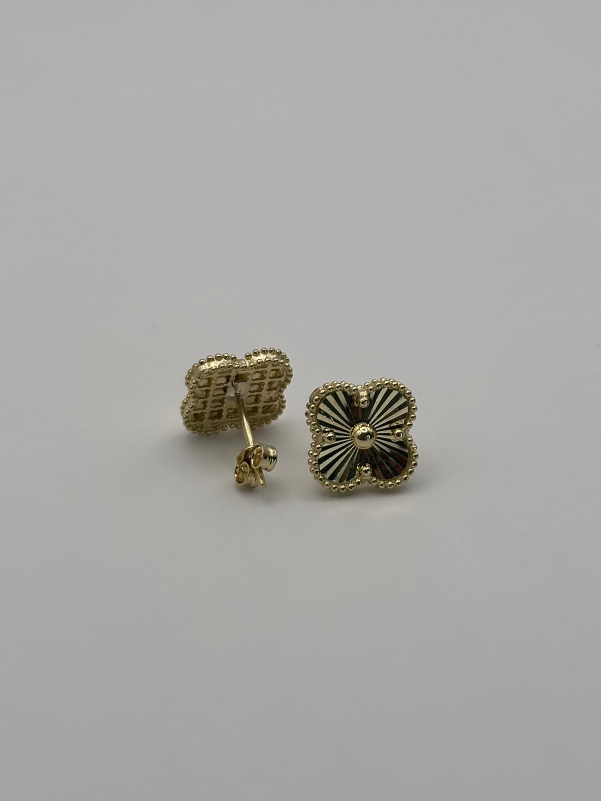 Aretes Flor medium 10k