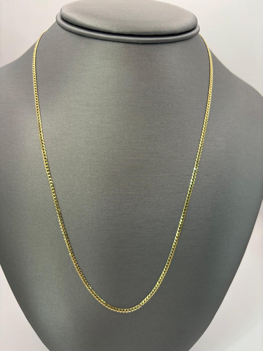 Cadena cubana italiana 10 k 2 mm 20”