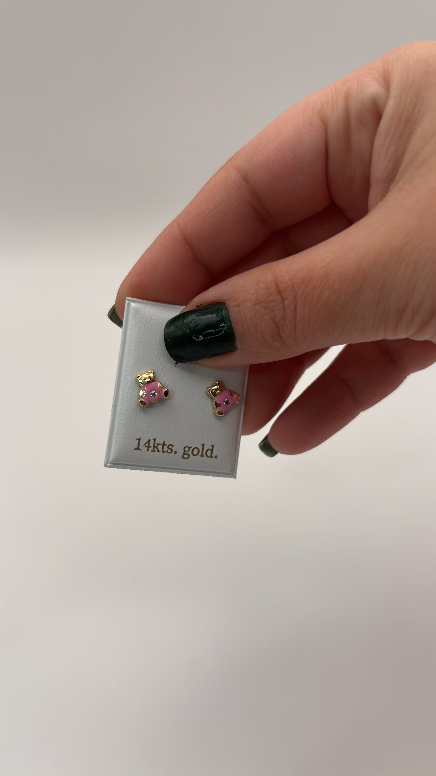 Aretes de oso 14 k