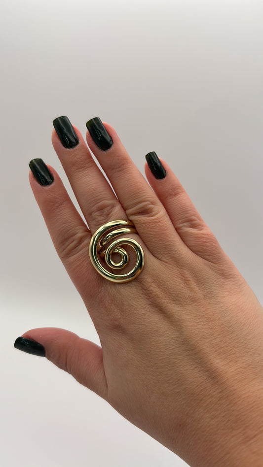 Anillo caracol 10 k size 7