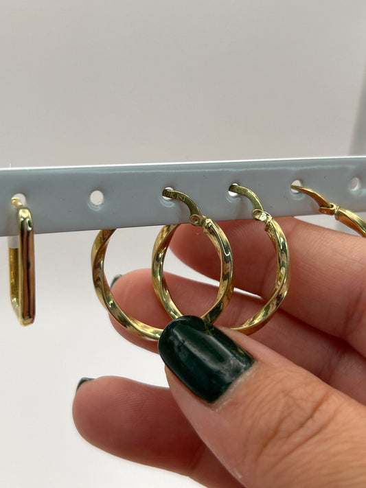 Aretes argollas 10 k