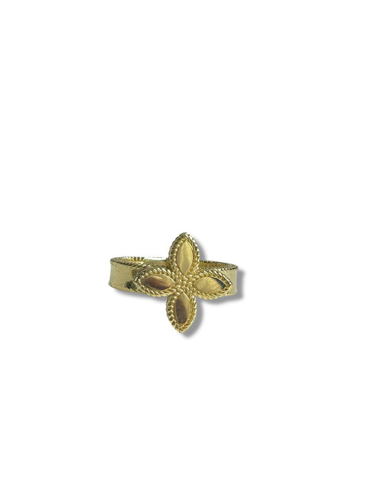 Anillo flor 10k